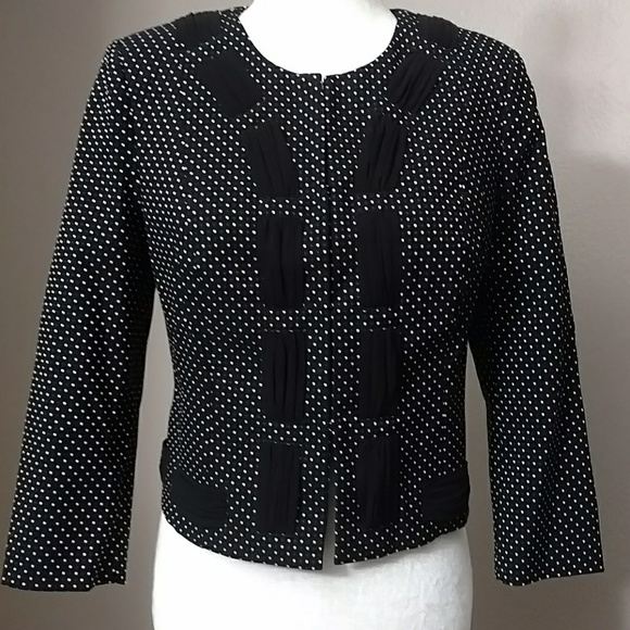 CAbi Jackets & Blazers - Cabi Black & White Polka Dot Jacket - 4